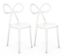 Qeeboo Ribbon Chair White - set van 2 stuks