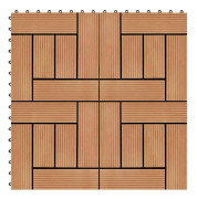 Medina Trall 11 st WPC 30x30 cm 1 kvm teakfärg