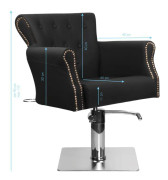 HAIR SYSTEM FRISÖRSTOL “BER 8541”, SVART