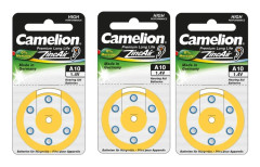Hörapparatsbatteri nr 10 gul 18-pack