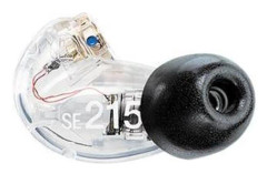 Shure SE215-CL - Hörlur - inuti örat - ersättning - vänster - kabelansluten - ljudisolerande - klar