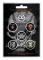 Five Finger Death Punch badge Band logo Knuckles Official 5 x Pin Button One Size