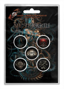 Meshuggah Badge Pack Vilent Sleep of Reason Band Logo Official 5 x Pin Button One Size