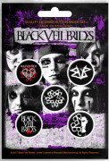 Black Veil Brides badge BVB Andy band logo Official 5 x Pin Button One Size