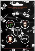 Marilyn Manson Badge Pack Cross Logo Button Official 5 x Pin Button Taglia unica