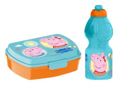 2-Pack Peppa Pig Greta Gris & George Matlåda Och Pop-up Vattenflaska