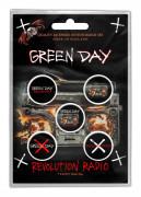 Green Day Badge Pack Revolution Radio Band logo Official 5 x Pin Button One Size