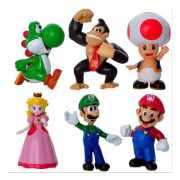 6 Pack Super Mario Figurer