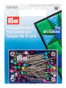 Knappnål 0.58 x 40 mm Pärlemo 10 g Prym