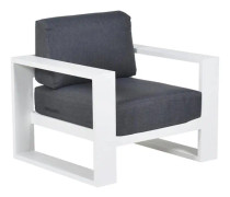 CUBE Loungefåtölj Vit/Svart