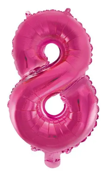 folieballong nummer 0 41 cm rosa