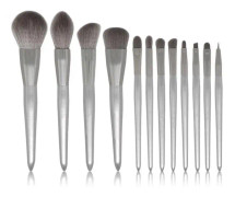 Sminkborstar make-up brushes professionella 12-pack (Silver)