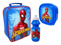 Spiderman Spindelmannen Väska med Matlåda och Vattenflaska