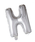 Folieballong med bokstäver i silver 41 cm