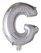 Folieballong med bokstäver i silver 41 cm