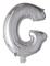 Folieballong med bokstäver i silver 41 cm