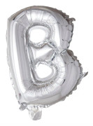 Folieballong med bokstäver i silver 41 cm