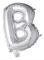 Folieballong med bokstäver i silver 41 cm