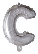 Folieballong med bokstäver i silver 41 cm