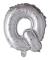 Folieballong med bokstäver i silver 41 cm