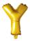 Folieballong med bokstäver i guld 41 cm