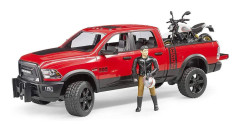 Bruder RAM 2500 Power Wagon med Motorcykel och Figur 02502