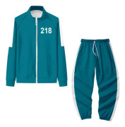 Squid game digitalt tryck fick sweatshirts set