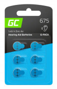 Hörapparatsbatteri 6st 675 A675 P675 PR44 ZL1 Blå