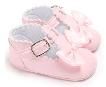 Förtjusande söta härliga småbarnsflickaskor, baby bowknot mjuk sula sneakers