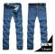Herr vår, höst mager, rak stretch denim byxor