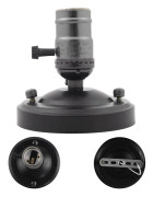 Aluminium vintage retro antik edison takskruv glödlampa sockelhållare switch