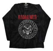 Ramones T Shirt Presidential Seal Band logo Official Dip Dye Black Long Sleeve