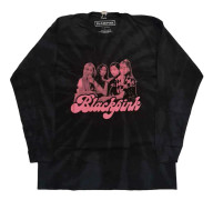 BlackPink T Shirt Photo Logo Official Dip Dye Black Long Sleeve Unisex