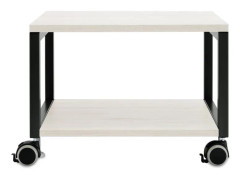 Rörlig Bord i trä för Skrivare under skrivbordet Skrivarstativ på Hjul med Förvaring 49 x 42 x 34,5 cm