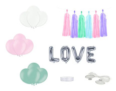 Bildekoration Kit Pastell LOVE