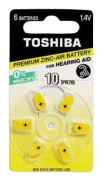 Toshiba PR70 NE DP-6, Engångsbatteri, PR70, Zink-luft, 1,4 V, 6 styck, Gul