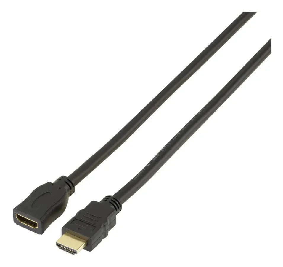 SpeaKa Professional HDMI Förlängningskabel 5.00 m Audio Return Kanal, guldpläterad kontakt Svart [1x HDMI hane - 1x HDMI