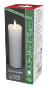 Konstsmide 1828-100 LED-Echtwachskerze Vit Varmvit (B x H) 5 cm x 15.2 cm Timer, med brytare