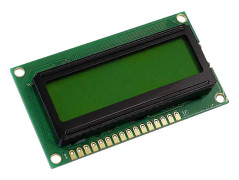 Display Elektronik LC-display Gulgrøn 16 x 2 Pixel (B x H x T) 65.5 x 36.7 x 9.6 mm