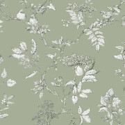 Laura Ashley - Non-woven tapet - Elderwood Sage - 10mx52cm
