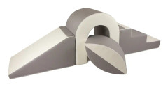 Foam bridge set - 65 cm hög - vit grå