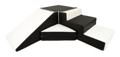 Skumrutschbana - 40 cm hög - svart och vit