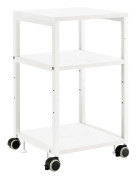 RACK Hylla Bord på hjul Rullbord Skrivare stor kapacitet med 3 hyllplan Förvaring 70 x 50 x 69 cm