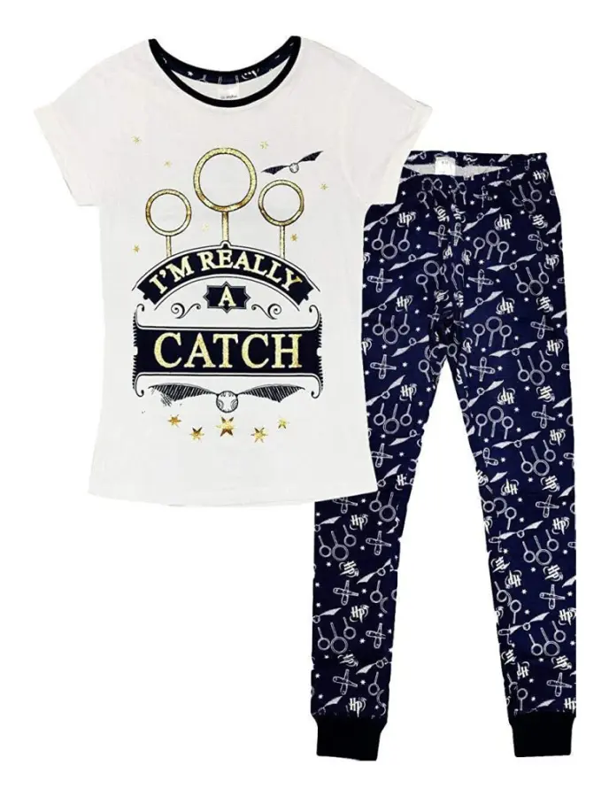 Harry Potter Kortärmad pyjamas med Quidditch för kvinnor