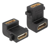 Delock - HDMI-anslutning - HDMI hona till HDMI hona - 90° kontakt