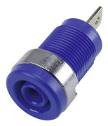 TRU COMPONENTS 6239C26FN Säkerhets Labhylsa Hona inbyggd vertikal Stift-Ø: 4 mm Blå 1 st