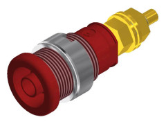 Hirschmann Test & Measurement SEB 2600 G M4 Säkerhets Labhylsa Hona inbyggd vertikal Stift-Ø: 4 mm Röd 1 st