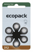 ecopack ECO312 Knappcell ZA 312 Zink-luft 161 mAh 1.4 V 6 st