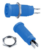 Stäubli XEB-1R Säkerhets Labhylsa Hona inbyggd vertikal Stift-Ø: 4 mm Blå 1 st