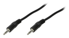 LogiLink 3.5mm - 3.5mm, 2m, 3,5mm, Hankoppling, 3,5mm, Hankoppling, 2 m, Svart